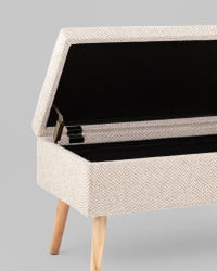 Банкетка Сторми с ящиком бежевый