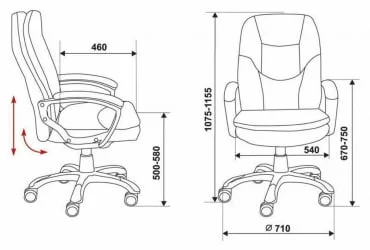 Кресло руководителя Бюрократ CХ-868Н/ВХИТЕ / CH-868N/WHITE