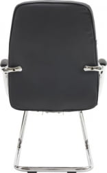 Кресло для посетителей Еверпроф Веста CФ Экокожа Черный / Everprof Vesta CF