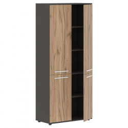 Шкаф с глухими средними и малыми дверьми ЕДИС ЕХCС 85.3 Дуб Денвер светлый Белый Мокко / EDIS EHCS