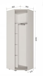 Угловой шкаф Пайн ПП 6 Дуб Ривьера Бетон Пайн