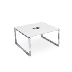Стол системы БЭНЧ, переговорный, начальный ГЛОСС ЛИНЕ НСПН-О.927 Белый Премиум / GLOSS LINE