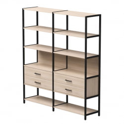 Набор стеллажных систем Еверпроф ЕВО №7 Дуб Соната Черный / Everprof EVO