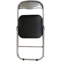 Стул складной для дома и офиса РС04 кожзам Черный