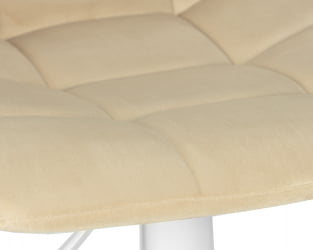 Стул барный ДОБРИН ТАИЛОР ВХИТЕ (бежевый велюр (МДЖ9-10)) / DOBRIN TAILOR WHITE (MJ9-10))