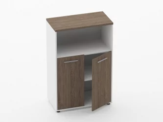 Шкаф 2 широкий закрытый с нишей Дека 10.12.111 Дуб Верцаска/Белый / Deka