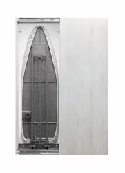 Узкий шкаф в прихожую Ирон Слим Еко (правый, купе) Беленый дуб / Iron Slim Eco