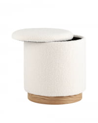 Пуф с ящиком Холли Л Тедди белый / L