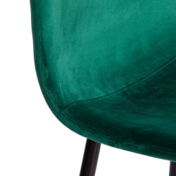 Металлический стул БРЕЕЗЕ (мод. 4724) вельвет/металл, 44 х 53 х 87 см, Лигхт дэрк греен (изумрудный) ХЛР56 / черный / BREEZE (mod. Light dark green HLR56