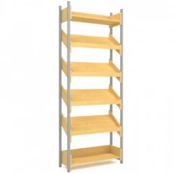 Стеллаж с наклонными полками на металлокаркасе АЛц.СТН