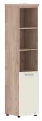 Шкаф колонка с глухой малой дверью и топом (левый) Торр ЛУКС ТЛХC 42.5 Л Дуб Каньон Латте / Torr LUX TLHC L