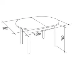 Раздвижной стол Квартет Венге