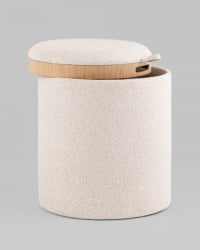 Пуф-столик с ящиком Хюгге С букле бежевый / S