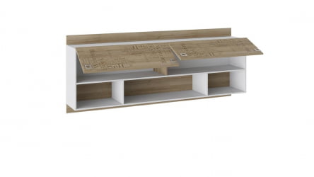 Шкаф для книг Оксфорд ТД-139.12.21 Ривьера Белый с рисунком