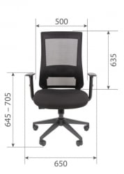 Офисное кресло CХАИРМАН 500 ЛТ (ЛТ) Б/П ткань Черный / CHAIRMAN (LT)