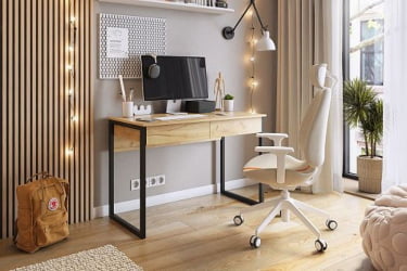 Стол Юниор СМУ-01 дуб крафт золотой/черный муар / SMU-01