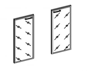 Дверь стеклянная в рамке ДЖАЙ КСМРГ 42-1 (Л/Р) Бронза / JAY XMRG (L/R)