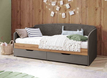 Кровать с ящиком Монако 902.05 Оникс Десерт серый