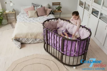 Кровать-трансформер 6-в-1 Меррй Хаппй 01 Венге / Merry Happy