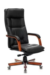 Кресло руководителя Бюрократ Т-9927ВАЛНУТ/БЛАCК / T-9927WALNUT/BLACK