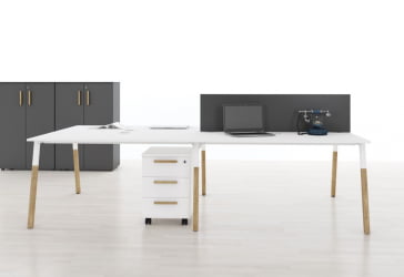 Стол журнальный Форта ФCТ 570 Белый премиум Дуб Гамильтон / Forta FCT