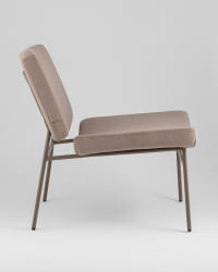 Кресло Эбигейл велюр бежевый, каркас бежево-серый