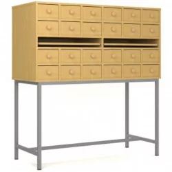 Шкаф картотечный 2-секционный на металлокаркасе АЛц.ШдК-24м