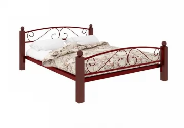 Кровать Вероника Лукс Плус 1200х1900 Красная / Lux Plus