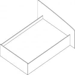 Кровать с изголовьем из ЛДСП Проспект Гм.КР-15 бук светлый