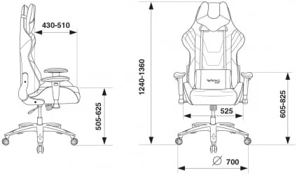 Кресло игровое Бюрократ ВИКИНГ 4 АЕРО БЛУЕ / VIKING AERO BLUE