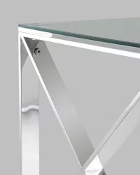 Стол квадратный КРОСС 55кс55 Серебро / 55x55