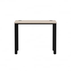 Стол прямой на металлокаркасе, опоры 90 гр Еверпроф ЕВО 254С005 Дуб Соната Черный / Everprof EVO 254S005