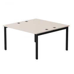 Бенч-система на 2 места на металлокаркасе, опоры 90 гр Еверпроф ЕВО 254С018 Кашемир Черный (1380) / Everprof EVO 254S018