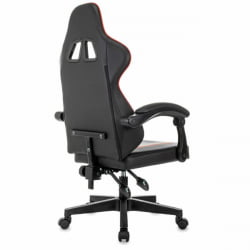 Геймерское кресло БРАБИКС Шоотер ГМ-123, 2 подушки, экокожа, черное/красное / BRABIX Shooter GM-123,