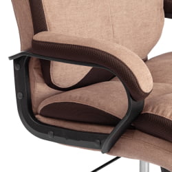 Кресло руководителя Дуке метал БЛ ткань, светло-коричневый, КУБ 03/ТВ-24 / Duke metal BL KUB 03/TW-24