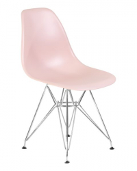 Стул обеденный ДОБРИН ДСР (ножки хром, цвет светло-розовый (ПК-02)) 4 шт / DOBRIN DSR (PK-02))