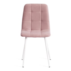 Мягкий стул CХИЛЛЙ МАКС Велюр/металл , 45 х 54 х 90 см , пыльно-розовый/белый / CHILLY MAX