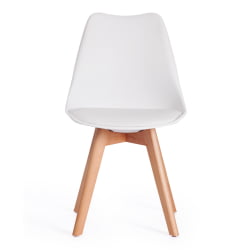Стул ТУЛИП (мод. 73) / 1 шт. в упаковке дерево/пластик/ПУ, 48.5*52.5*83cм, белый / TULIP (mod. 48.5*52.5*83cм,