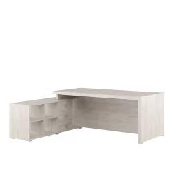 Стол письменный на опорной тумбе, левый СОЛ29711202 Светлый дуб / SOL29711202