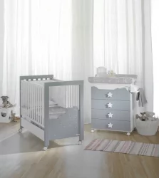 Постельное белье Микуна Долсе Лусе 3 предмета 120кс60 ТКС-821 Грей / Micuna Dolce Luce 120x60 TX-821 Grey