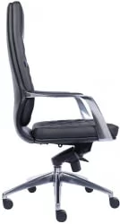 Кресло для руководителя Еверпроф Рома Кожа Черный / Everprof Roma