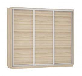 Шкаф-купе трехдверный Экспресс Трио Элемент 2400х2400х Ясень шимо светлый / 2400х2400h