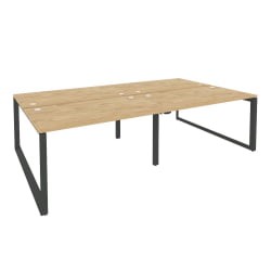 Рабочая станция на О-образном м/к ОНИКС О.МО-Д.РС-4.3.8 Тиквуд Светлый/Антрацит / ONIX O.MO-D.RS-4.3.8