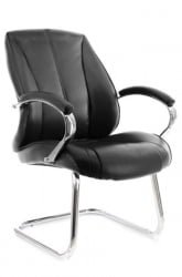 Кресло для посетителей Еверпроф Форум CФ Экокожа Черный / Everprof Forum CF