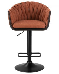 Стул барный ДОБРИН ЛЕОН (оранжевая ткань (ЛАР 275-27)) 2 шт / DOBRIN LEON (LAR