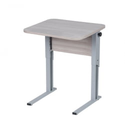 Парта одноместная рост 3-7 эргономичная Клен Танзау/Металл Серый