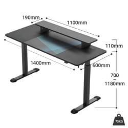 Геймерский стол ЕУРЕКА ЕРК-СМ55-Б / EUREKA ERK-SM55-B