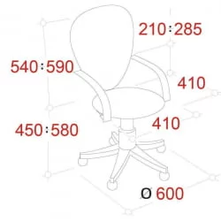 Кресло ЕЧаир-318 АЛ 506144 Серое / EChair-318 AL