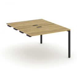 Двойной стол-приставка к опорным тумбам/шкафам CОНCЕПТ CН.ДСПР-002 Дуб Винченцо Антрацит / CONCEPT CN.DSPR-002