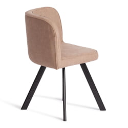 Комплект (стол, 4 стула) КУАДРОН (мод. ПТ14) Стол: МДФ/металл, стул: металл/шенилл, 100х100х73 см, 69х56х71 см, Беиге (Бежевый) ЛЙ1701-4/черный / QUADRON (mod. PT14) Beige LY1701-4/черный